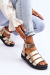 Sandals On A Massive Platform Golden Lisbona