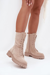Women's Workery Boots Lined Beige Marvielle