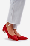Low Heeled Pumps With Pointed Toes Red Terilara