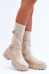 Women's Socks with Boot Beige Abroze