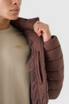 Men's Down Jacket With Synthetic Filling Brown 4F 4FWAW24TDJAM483-80S