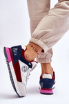 Sneakersy Skóra Memory Foam System Biało-Czerwone Big Star LL274369
