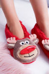 Home Women's SOXO Christmas Reindeer Ballerinas Red