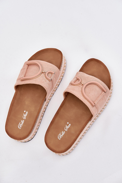 Women's Platform Sandals With Decoration Pink Daphira