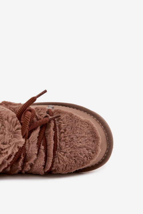 Children's Youth Snow Boots With Fur DFranklin DFSH370011 Brown