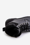 Insulated men's boots made of eco leather black Venredia
