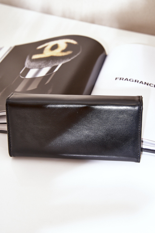 Eco Leather Smooth Women's Wallet Black Erolia