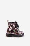 Children's insulated boots with zipper unicorns black Tiptop