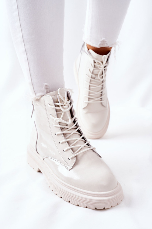 Women's Leather High Boots GOE II2N4013 White