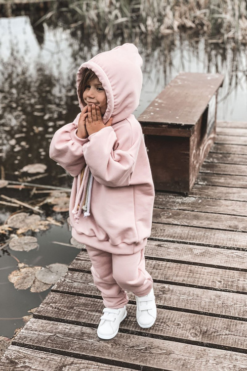 Children's Sneakers With Velcro White-Rose Gold Cute Girl