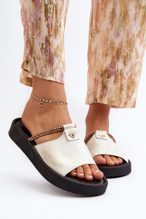 Leather Women's Sandals Zazoo 2659/005 Silver