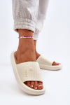 Lightweight Women's Foam Slides in Light Beige by Fenicva