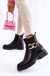 Women's Warm Boots With Decoration Black Ruth
