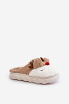 Women's Brown Slippers With Reindeer Motif Wistira