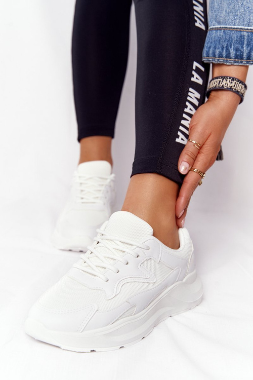 Women's Sneakers On A Chunky Sole White Delusion