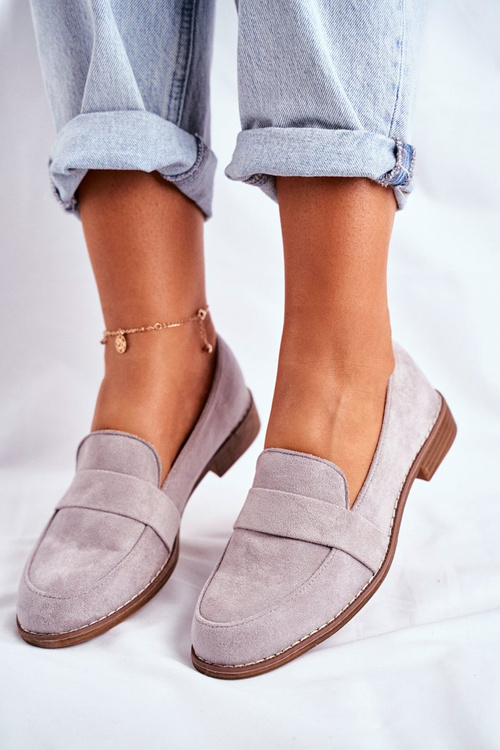 Women's Suede Semi Shoes Grey Cintra