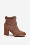 Brown Suede Women's Boots with Stiletto Heel Selela