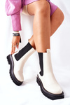 Women's High Chelsea Boots Beige Belive