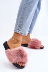 Women's Fur Slides Pink Kennet
