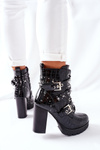 Women’s Ankle Boots Shiny Black Crocodille Wombridge