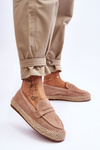 Women's Suede Espadrilles Beige Keyla