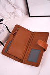Large Women's Wallet With An Extra Space For Cards Brown