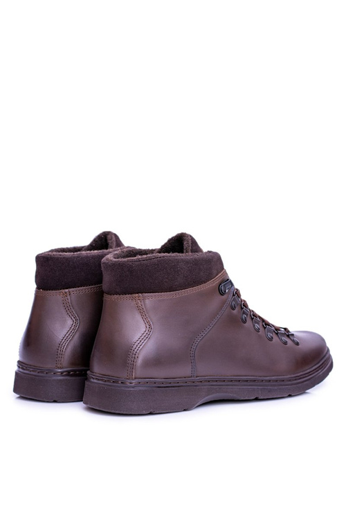 Neex Brown Leather Men's Warmed Boots Timmo Sneakers