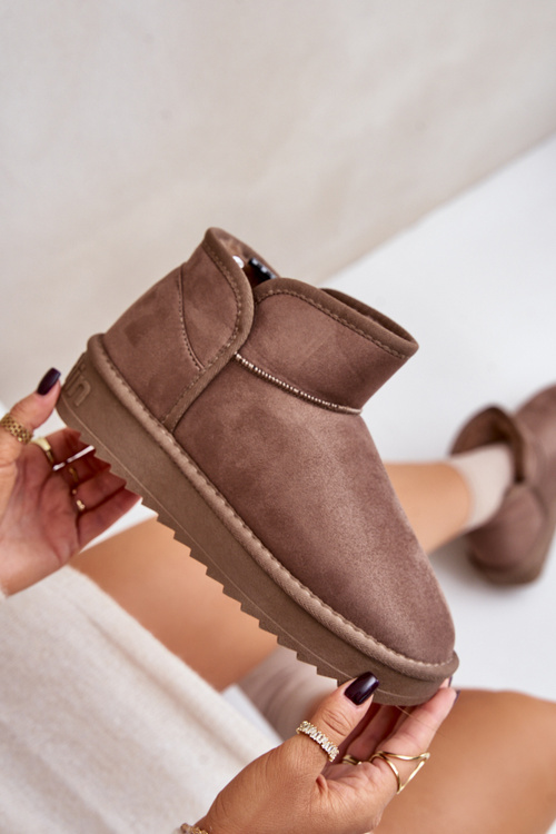 Women's Platform Snow Boots D.Franklin DFSH370010 Taupe