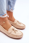 Mokasyny Klasyczne Zamsz Beżowe Good Time ZA28