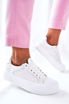 Women's Sneakers On Platform White Honey