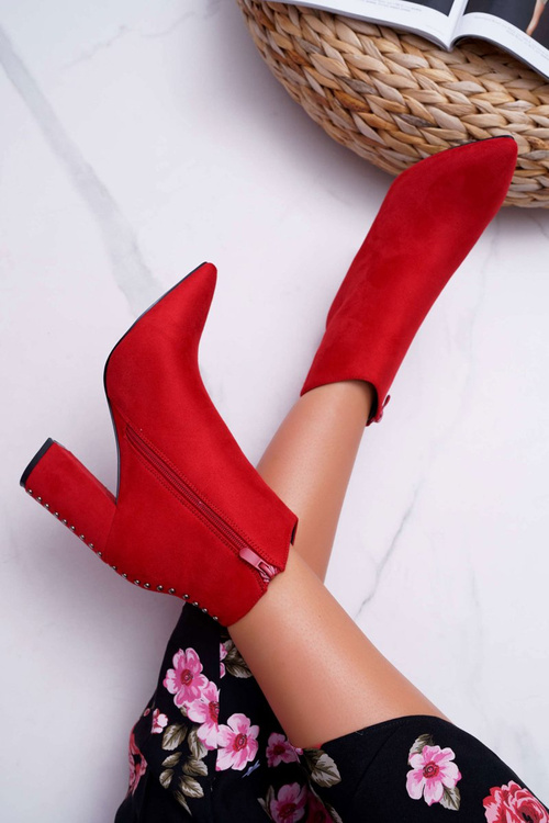 Women's Stiletto Heeled Boots Red Snack