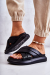 Women's Leather Slippers La.Fi Black Silla