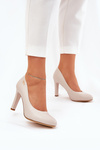 Women's Heels Block Light Beige Sergio Leone Campbell