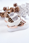 Leather Sport Shoes Leopard White Trixie