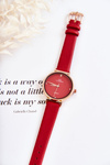 Women's Classic Watch On A Leather Strap Giorgio & Dario Red