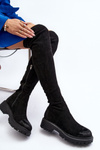 Women's flat heel over-the-knee boots La.Fi 270068B-SU Black