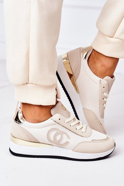 Women’s Sport Shoes Sneakers Beige Under Control