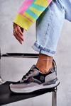 Sneakersy Sportowe Damskie Czarno-Szare Big Star KK274100