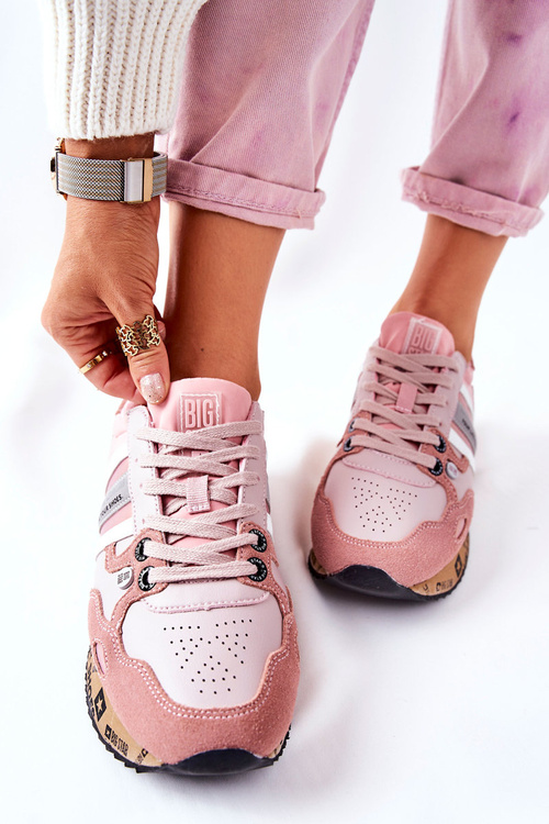Buty Sportowe Platforma Logo Big Star Różowe II274298