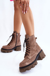 Women's Suede Warm Trapper Boots Bright brown Rehin