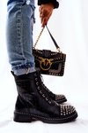 Zipped studded boots Black Sorela