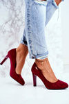 Sergio Leone Campbell Women's Maroon Suede Stiletto Stiletto pumps