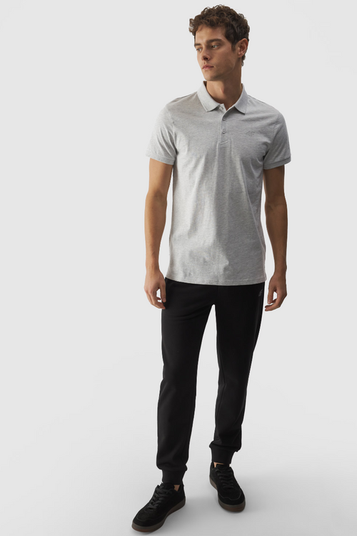 Męska Koszulka Polo Regular Z Logo 4F 4FWMM00TPTSM316-27M Szara