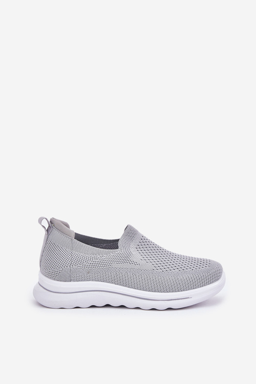 Women's Fabric Slip-On Sneakers Gray Adiora
