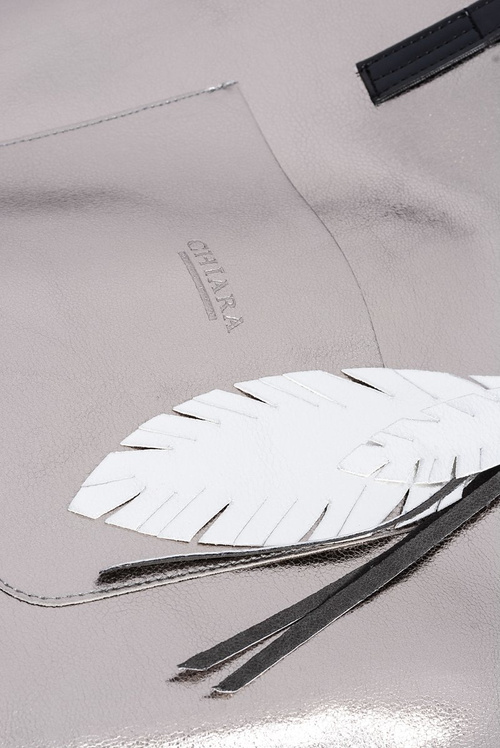 Large Silver Women's Shopper Bag + Smaller Handbag