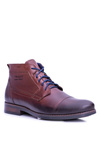 Men's Leather Boots With Zipper Brown Gregory