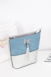 Women's Silver Letter Purse Handbag with Tassel