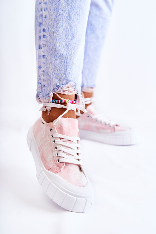 Women's Sneakers On The Platform Pink Comes