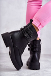 Women's Warm Leather Boots Black Silvor