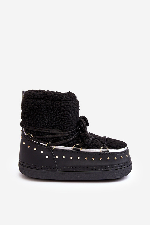 Women's Padded Snow Boots Black Rohes